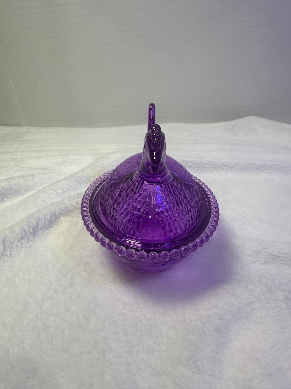 Purple Plastic/Acrylic Decorative Lidded Candy Dish - Home Accents